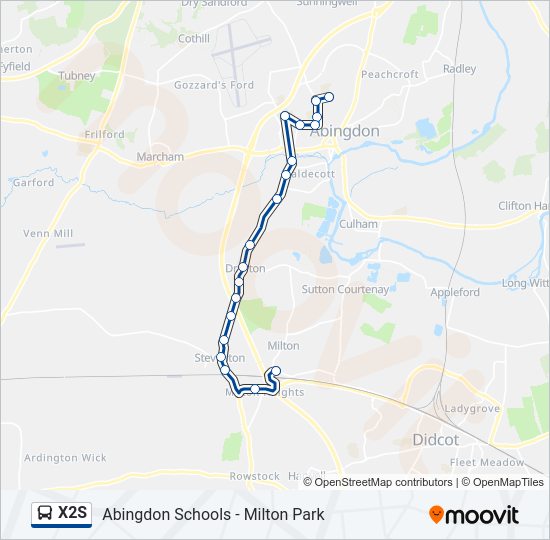 X2S Bus Line Map