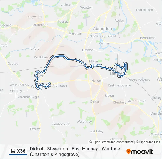 X36 Route: Schedules, Stops & Maps - Didcot (Updated)