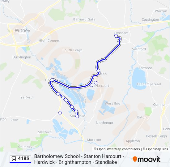 418S Bus Line Map