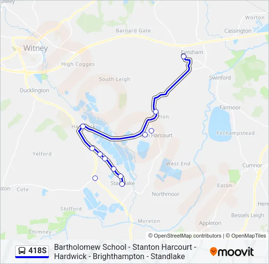 418S Bus Line Map