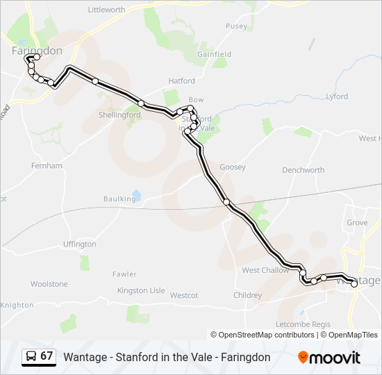 67 Bus Line Map