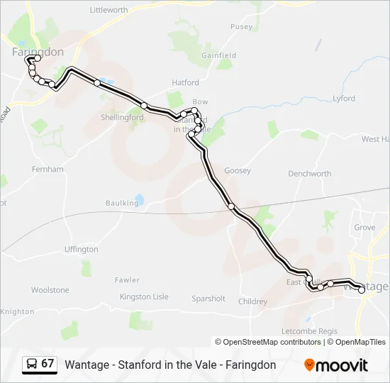 67 Route: Schedules, Stops & Maps - Faringdon (Updated)
