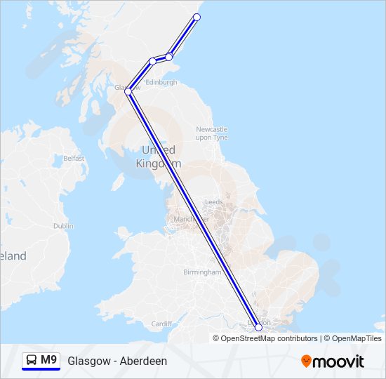 M9 Bus Line Map