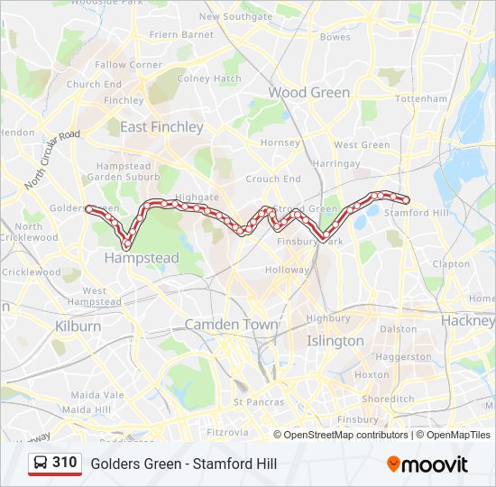 310 Bus Line Map