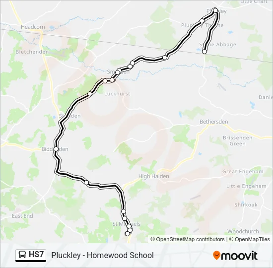 HS7 Bus Line Map