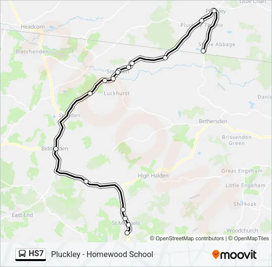 HS7 Bus Line Map