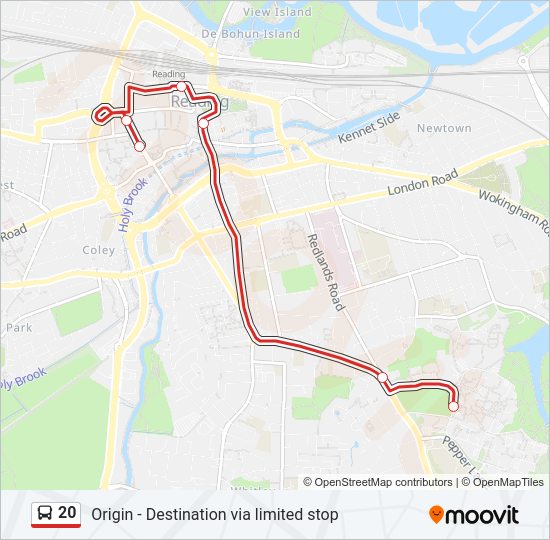 20 Bus Line Map