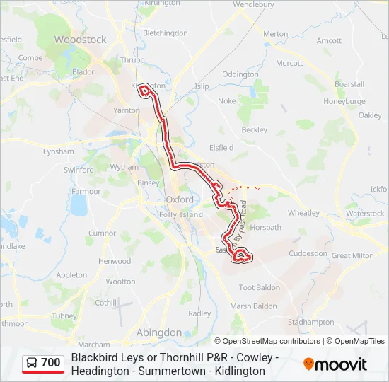 700 Bus Line Map