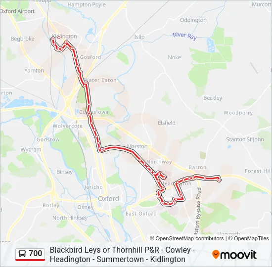 700 Bus Line Map