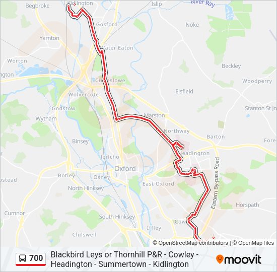 700 Bus Line Map