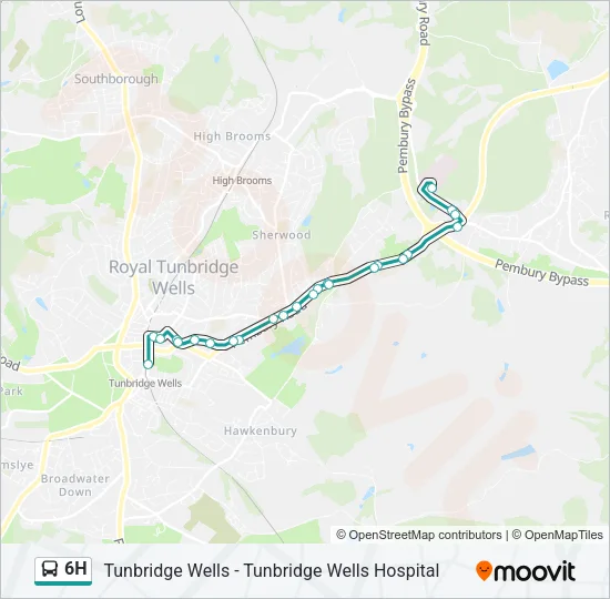 6H Bus Line Map