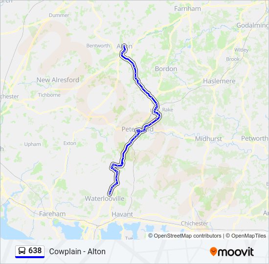 638 bus Line Map