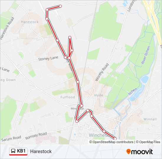 KB1 Bus Line Map