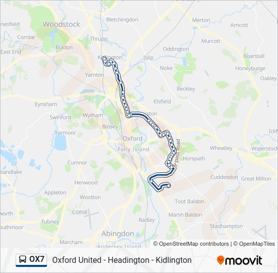 ox7 Route Schedules, Stops & Maps Littlemore (Updated)
