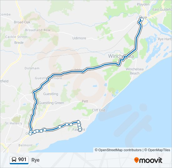 901 Bus Line Map
