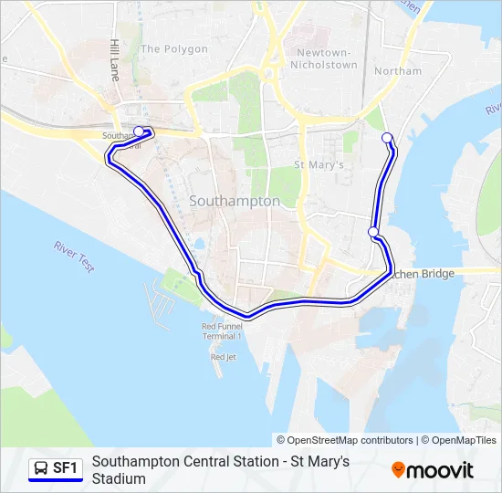 SF1 Bus Line Map