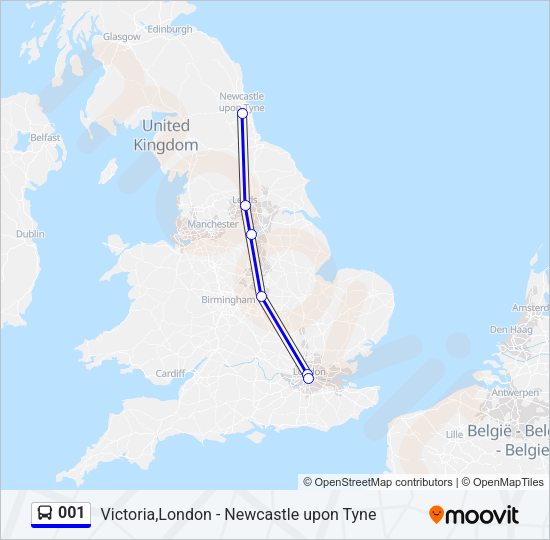 001 Bus Line Map