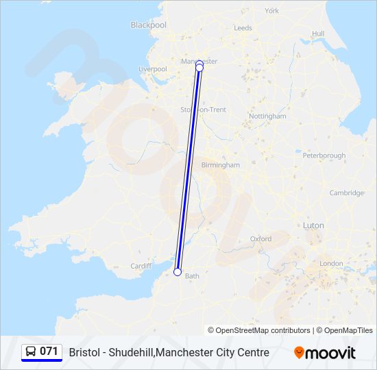 071 Bus Line Map