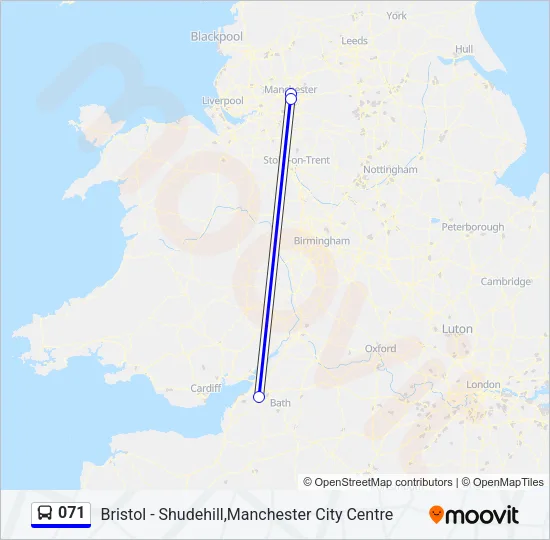 071 Bus Line Map
