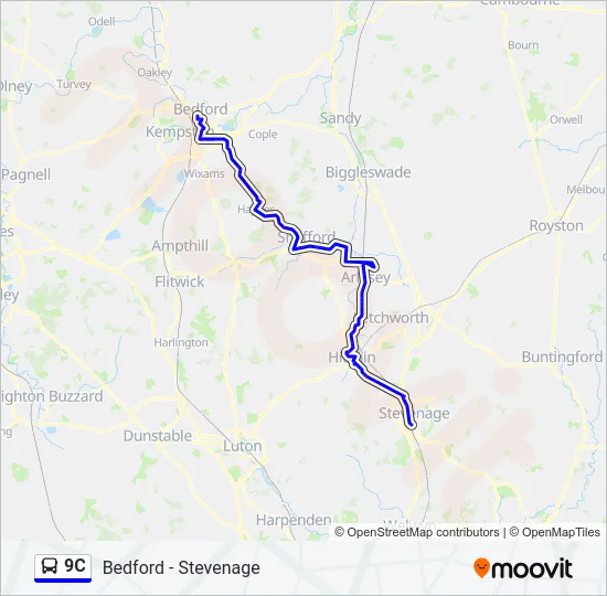9C Bus Line Map