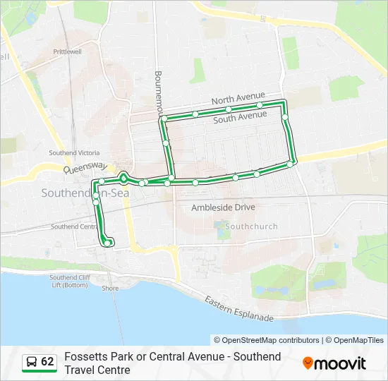 62 Route: Schedules, Stops & Maps - Southend-On-Sea (Updated)