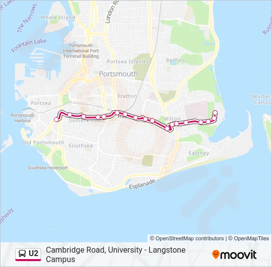 U2 Bus Line Map