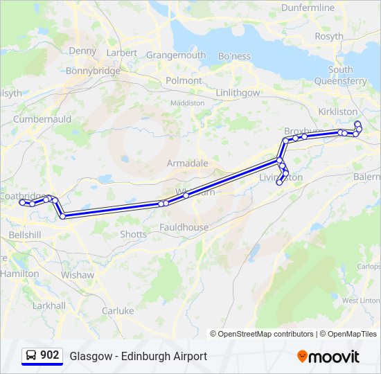 902 Route: Schedules, Stops & Maps - Coatbridge (Updated)