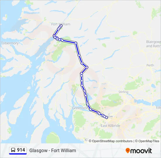 914 Bus Line Map