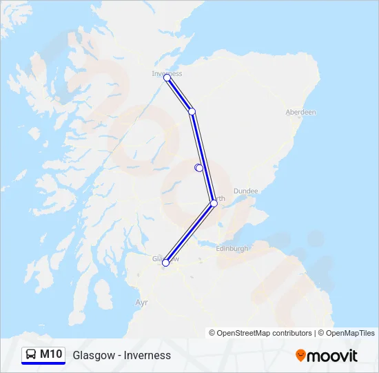 M10 Bus Line Map