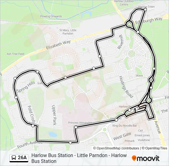 26A Bus Line Map