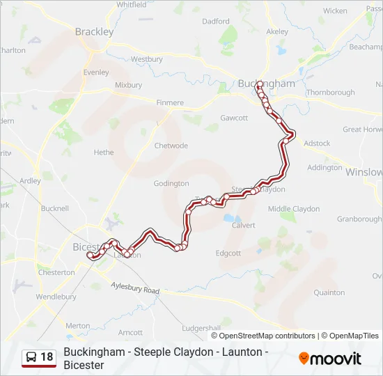 18 Bus Line Map