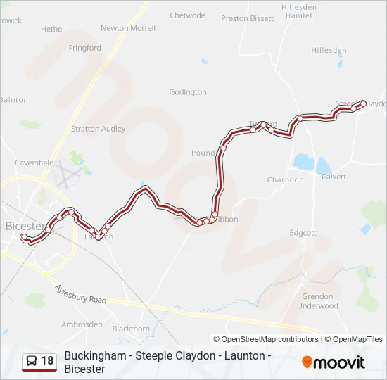 18 Bus Line Map