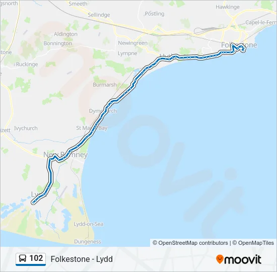 102 Bus Line Map