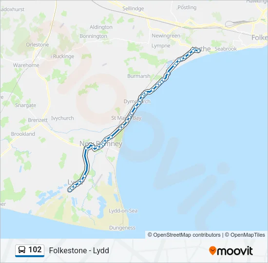 102 Bus Line Map