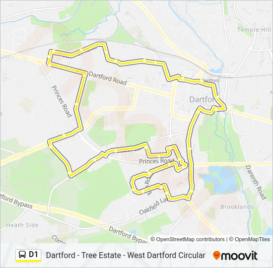 D1 Bus Line Map
