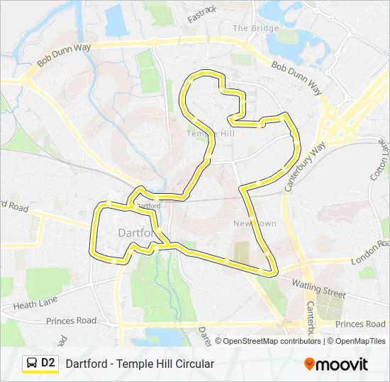 D2 Bus Line Map