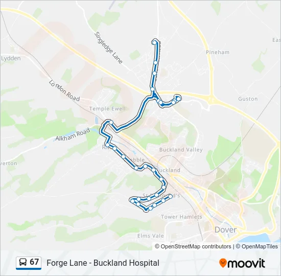 67 Bus Line Map