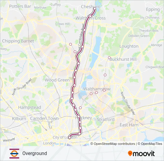 WEAVER LINE Train Line Map
