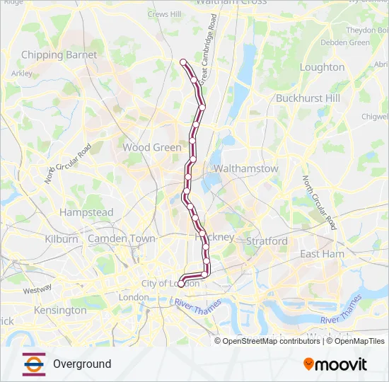 WEAVER LINE Train Line Map