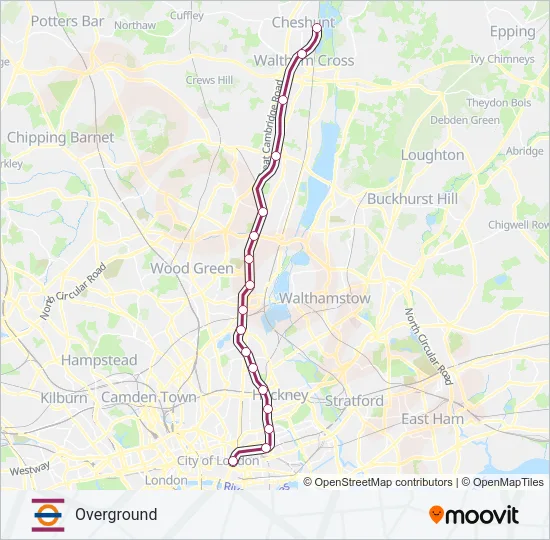 WEAVER LINE Train Line Map