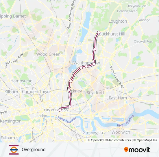 WEAVER LINE Train Line Map