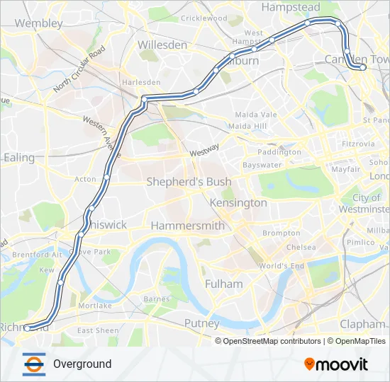 MILDMAY LINE Train Line Map