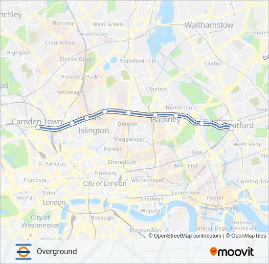 MILDMAY LINE Train Line Map