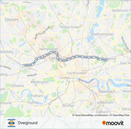 MILDMAY LINE Train Line Map