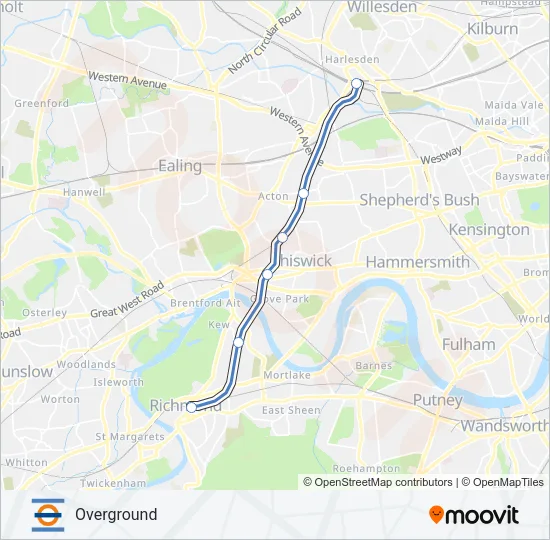 MILDMAY LINE Train Line Map