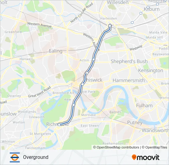 MILDMAY LINE Train Line Map