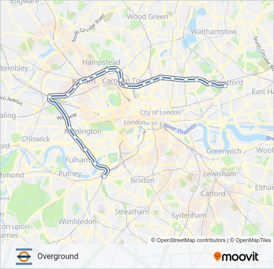 MILDMAY LINE Train Line Map