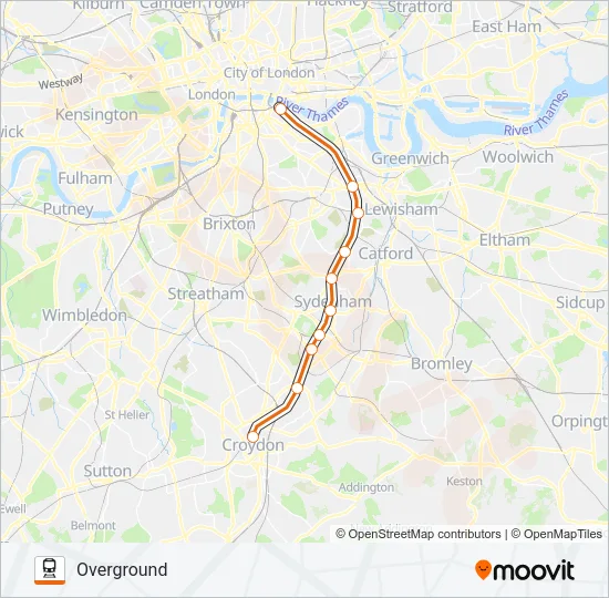 LONDON BRIDGE Train Line Map