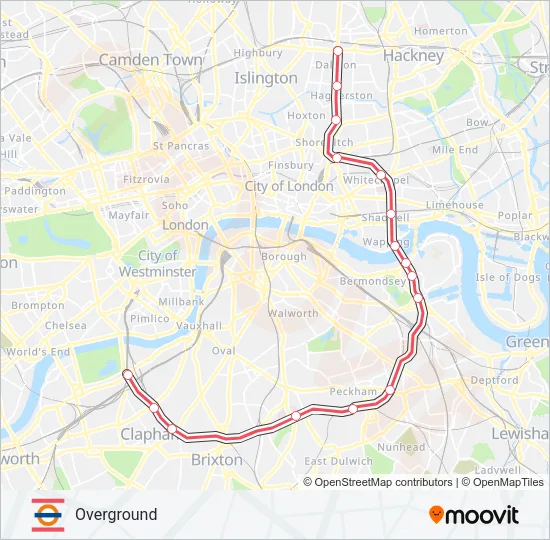 WINDRUSH LINE Train Line Map