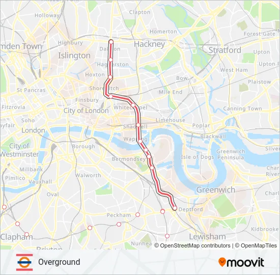WINDRUSH LINE Train Line Map